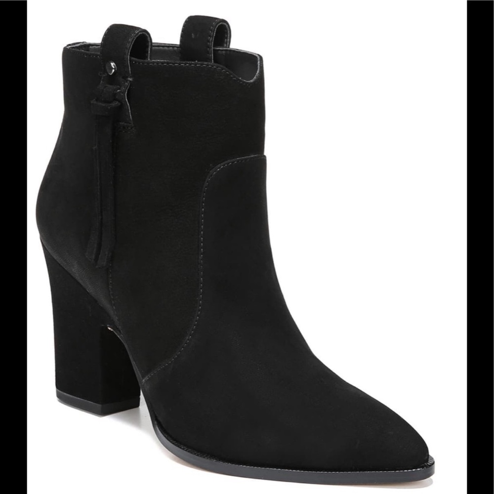 Sam Edelman Niomo Black Suede Heeled Boots NWT